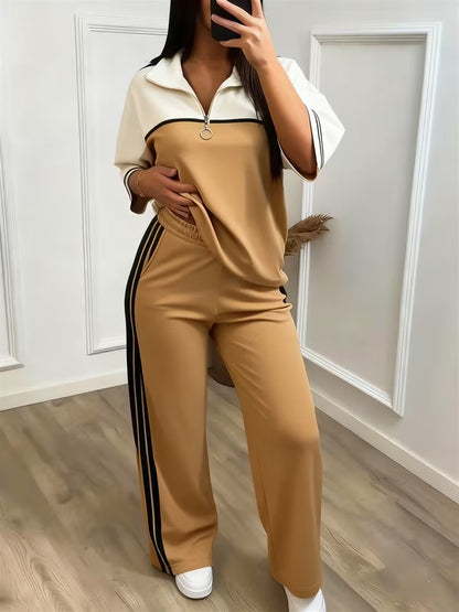 Women's Sporty Half-Zip Co-Ord Set