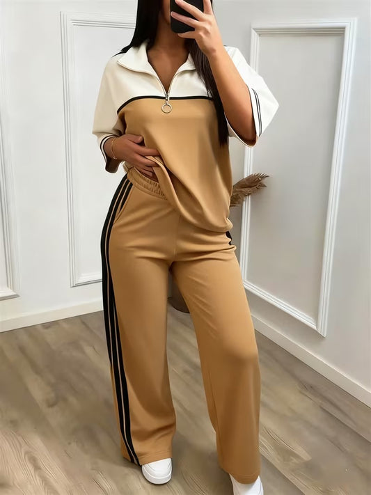 Women's Sporty Half-Zip Co-Ord Set