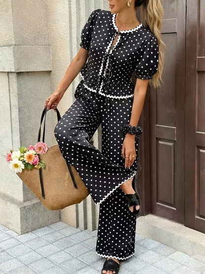 Women's Chic Striped Lounge Co-Ord Set with Slit Vest & Pants