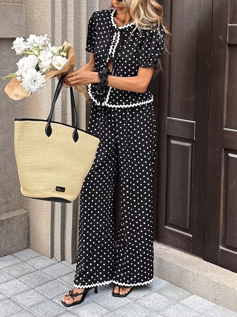 Women's Chic Striped Lounge Co-Ord Set with Slit Vest & Pants