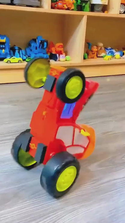 Remote Control Crazy Jumping Car – Rechargeable RC Stunt Car with Lights & Music for Kids