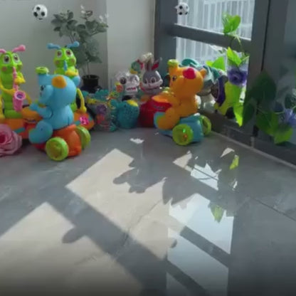 Interactive Musical Elephant Plush Toy with Drumming, Lights & Dancing Action for Kids